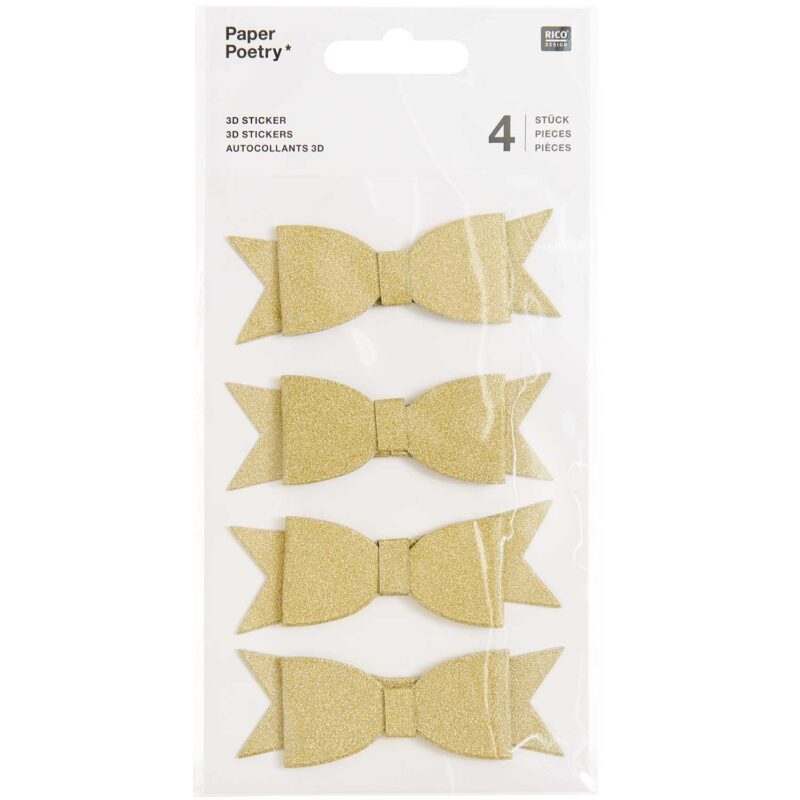 Aufkleber "3D Sticker" - Schleifen Gold – Bild 2