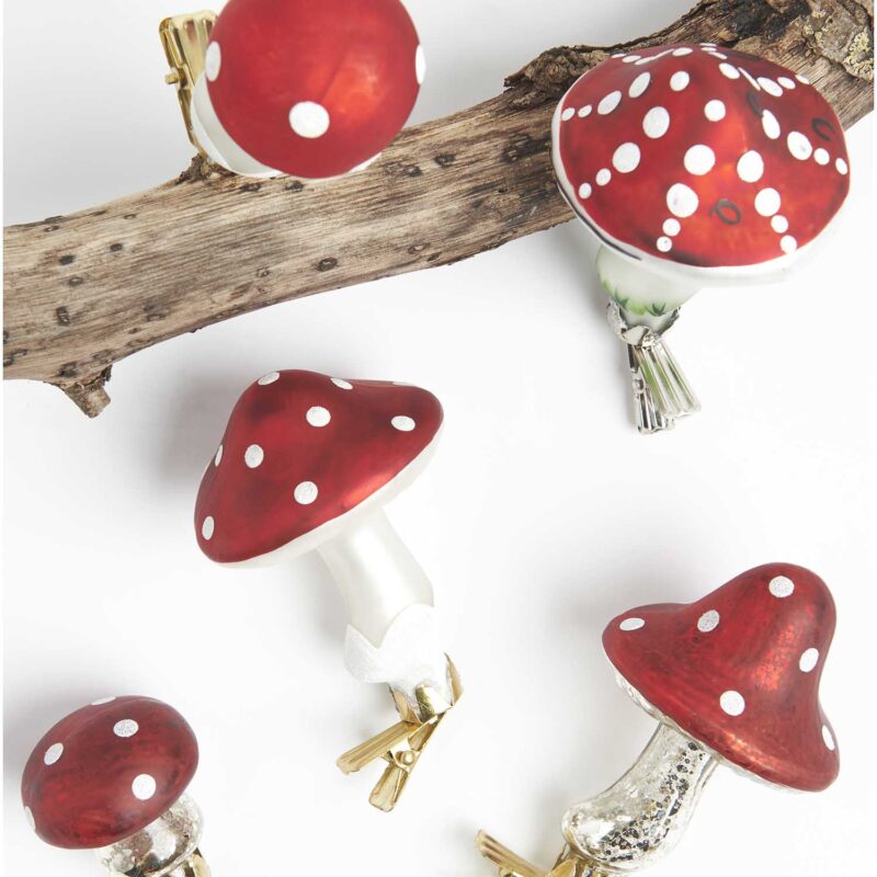 Baumschmuck "Fliegenpilz" Glas-Clip – Bild 2