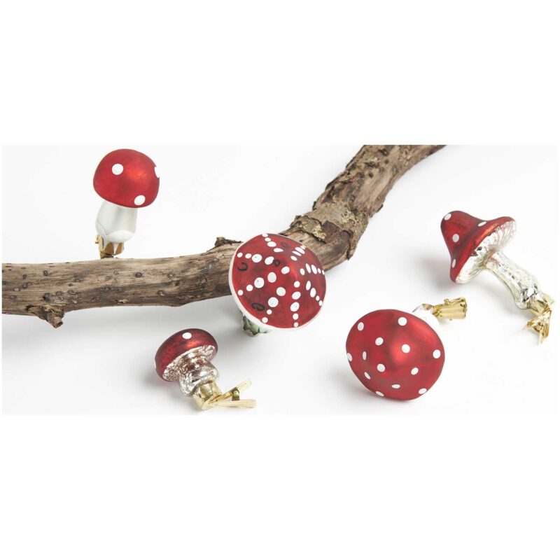 Baumschmuck "Fliegenpilz" Glas-Clip – Bild 3