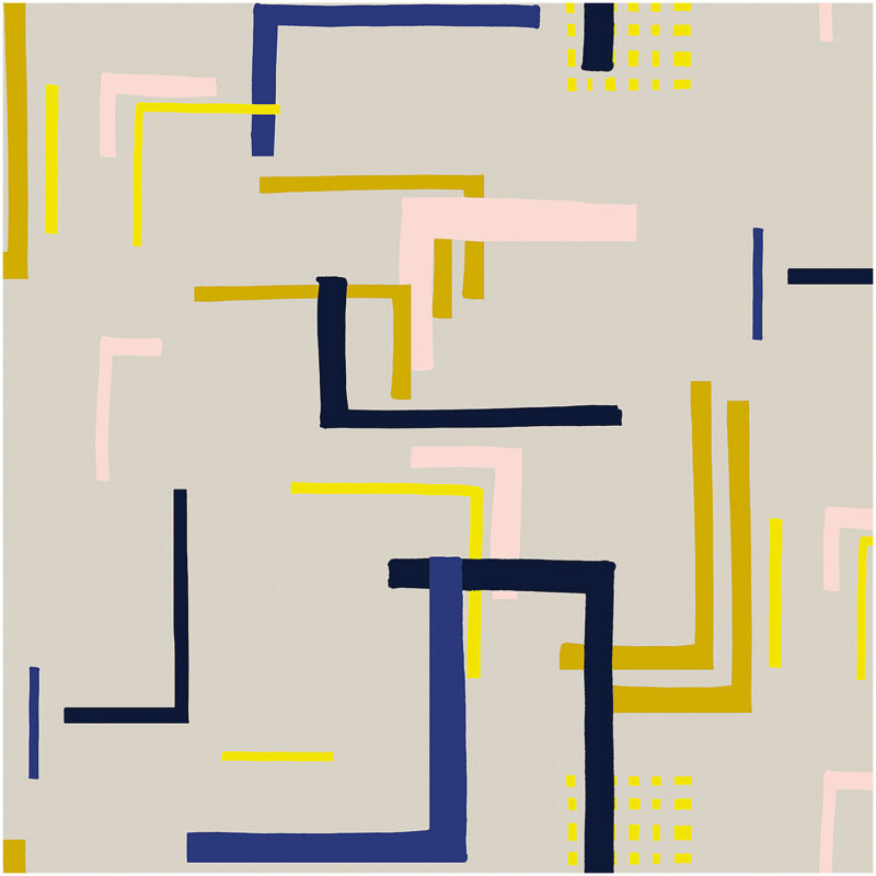 GRAU GRAFISCHES MUSTER NEON – Bild 3