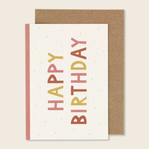 Ava&Yves - Klappkarte altrosa – „Happy Birthday“