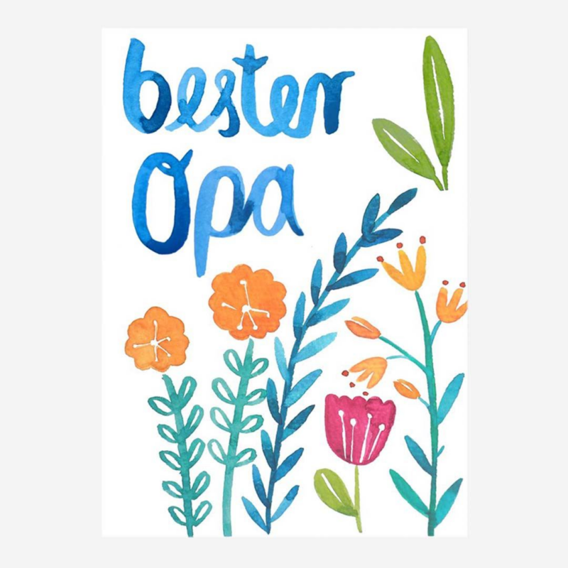 Frau Ottilie - Postkarte „Bester Opa“