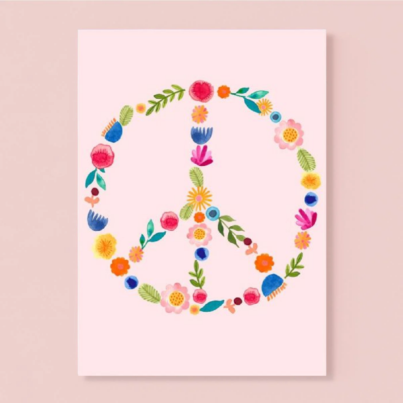 Frau Ottilie - Postkarte Peace