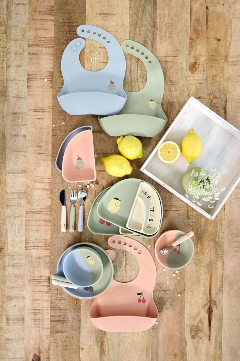 Menüteller-Set aus Silikon "Happy Fruits" – Happy Fruits / Kirsche – Bild 6