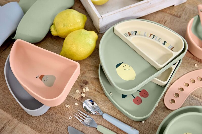Menüteller-Set aus Silikon "Happy Fruits" – Happy Fruits / Zitrone – Bild 5
