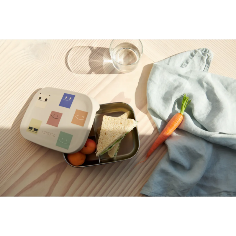 Edelstahl Brotdose "Arthur Lunchbox" - Smiley / Sandy – Bild 2