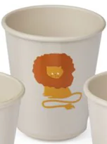 Liewood - Lana Becher 6er-Pack Circus / Sandy (Löwe-Panda)