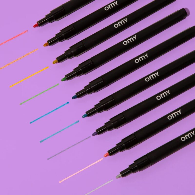 9 Filzstifte "Feltpens" – Glitter – Bild 4