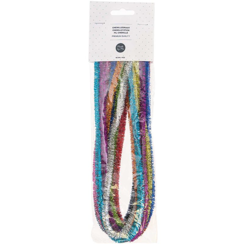 Basteldraht "Chenille" – Glitter Bunt – Bild 2