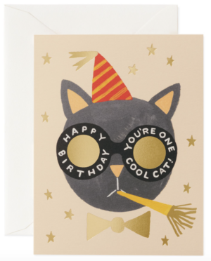 Rifle Paper - Birthday Cat Greeting Card