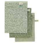 Trixie Baby - Mullwaschhandschuhe 3-pack mix - Daring Dino