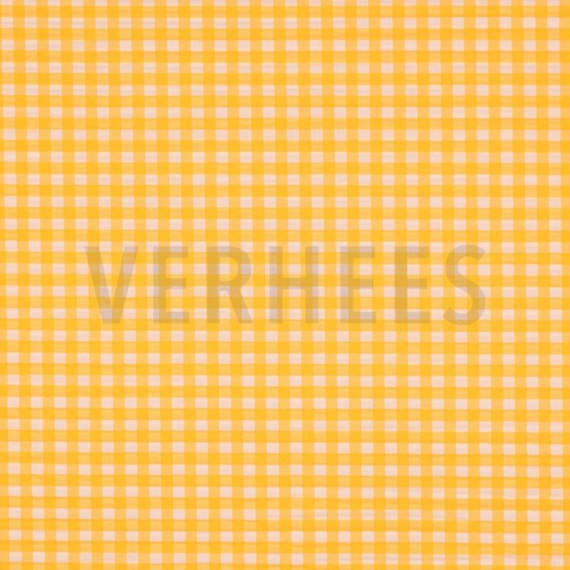 verhees textiles - Cotton Yarn Dyed Neon Checks - Orange
