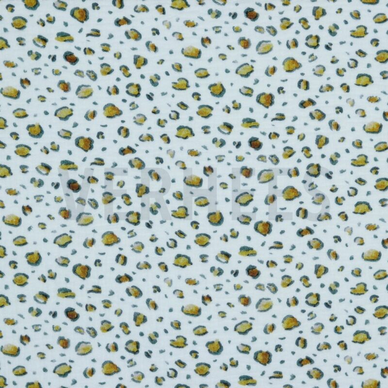 verhees textiles - Double Gauze Digital Print Animal Skin - White