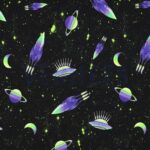 verhees textiles - French Terry - Digital Space - Black