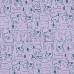 verhees textiles - Jersey - Dogs - Lilac