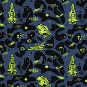 verhees textiles - Jersey - Neon Space - Blue