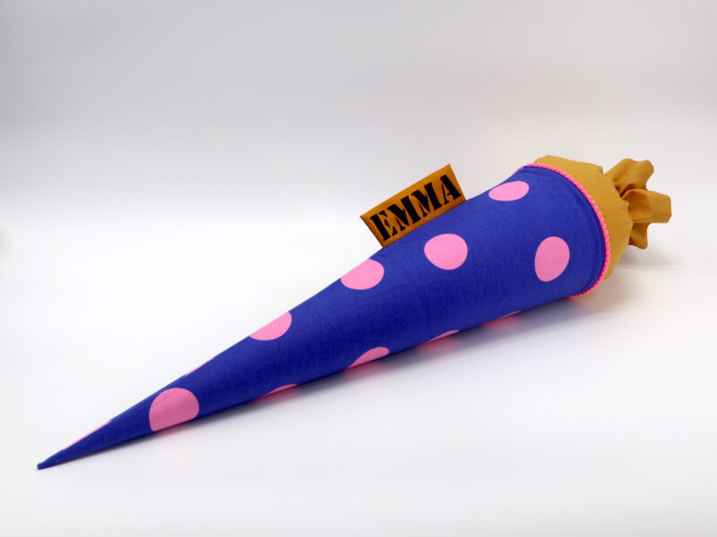 Schultüte "Polka Dots Cobalt"- mit Namen – Bild 3