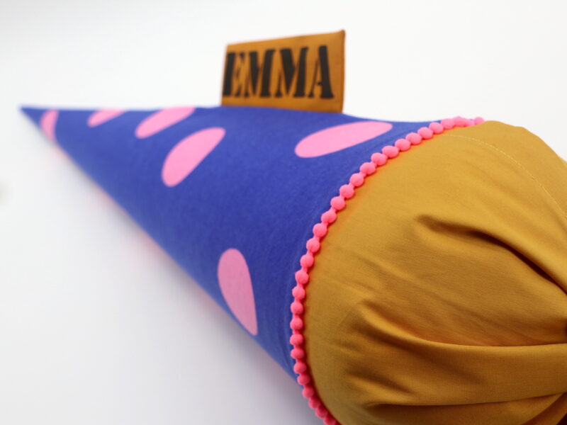 Schultüte "Polka Dots Cobalt"- mit Namen – Bild 5
