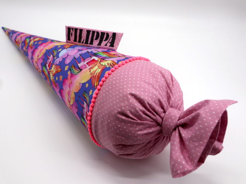 Schultüte "Einhörner - Violett"- mit Namen – Bild 5