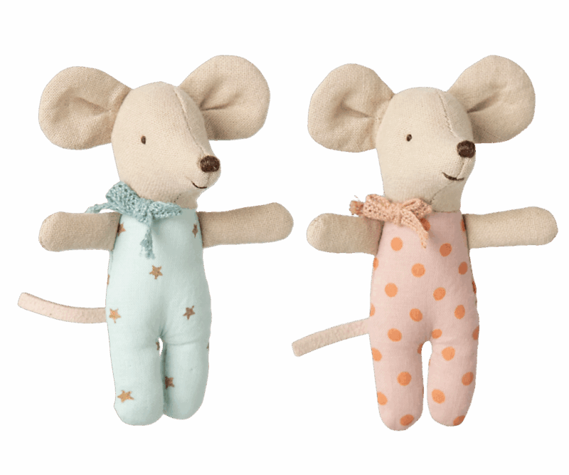 Mäuse "Baby Twins" – Zwillinge Babymäuse in Streichholzschachtel – Bild 3