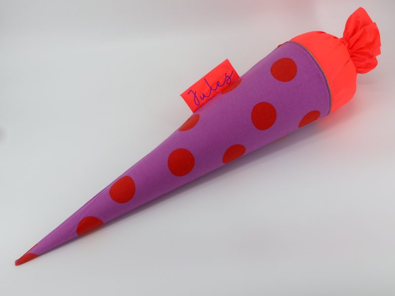 Schultüte "Polka Dots Flieder"- mit Namen – Bild 5