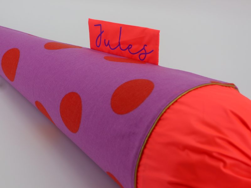 Schultüte "Polka Dots Flieder"- mit Namen – Bild 4