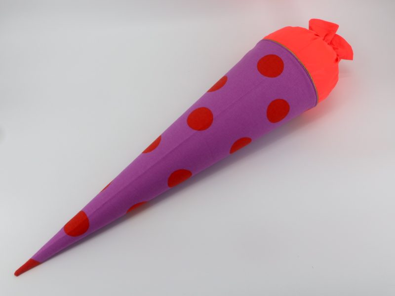 Schultüte "Polka Dots Flieder"- mit Namen – Bild 2