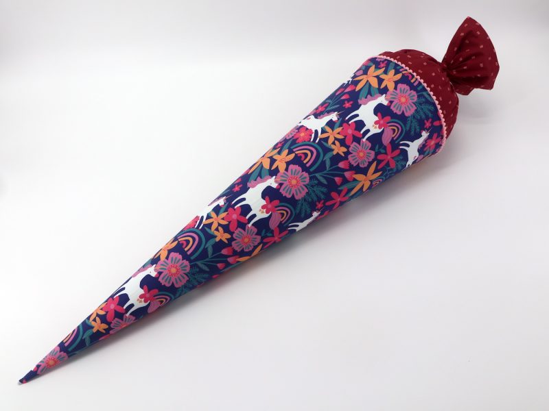 Schultüte "Einhörner und Blumen"- mit Namen – Bild 3