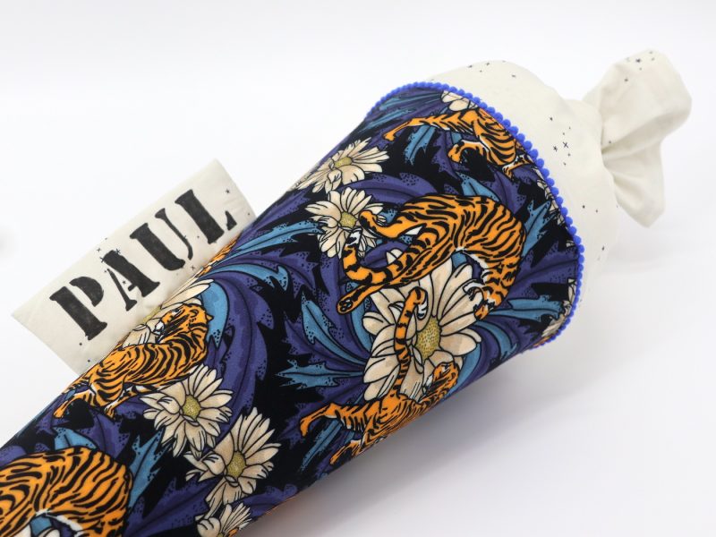 Schultüte "Tiger Blau"- mit Namen