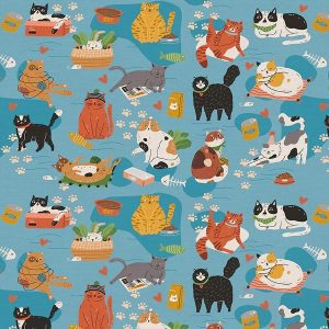 Gordon Fabrics - Here Kitty