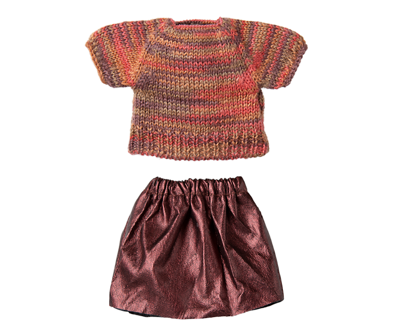 Kleidung für die Maus "Rock und Strickbluse" – Mama Maus – Bild 2