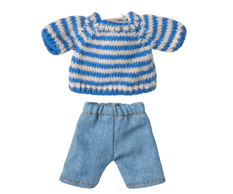 Maileg - Strickpullover und Hose - Großer Bruder Maus