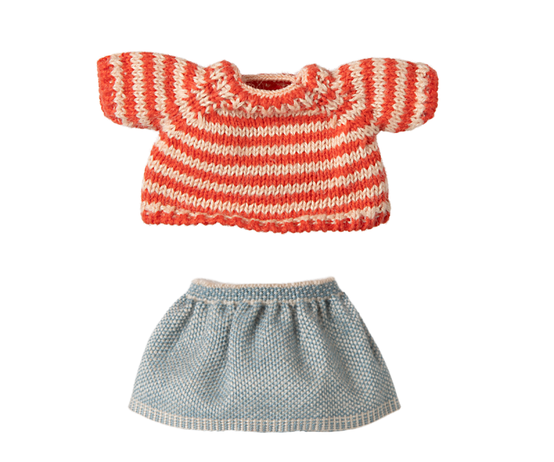 Maileg - Strickpullover und Rock - Große Schwester