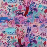 verhees textiles - FINE POPLIN DIGITAL SUNSHINE NERIDA HANSEN - LAVENDER