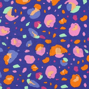 verhees textiles - JERSEY GOTS ANIMAL NERIDA HANSEN - ROYAL BLUE