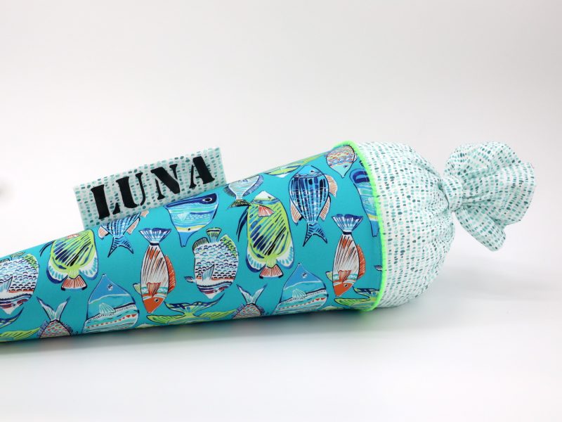 Schultüte "Fische"- mit Namen – Bild 3