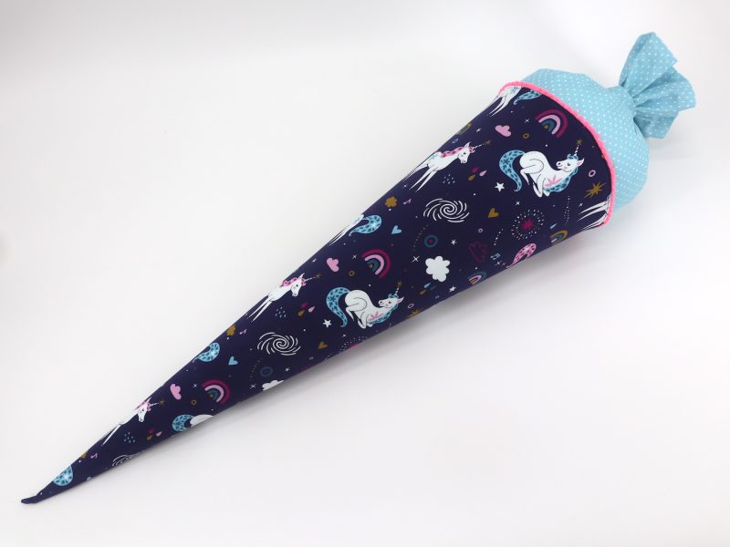 Schultüte "Blaues Einhorn"- mit Namen – Bild 4