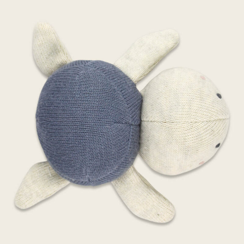 Babyrassel Schildkröte – Jeansblau – Bild 2
