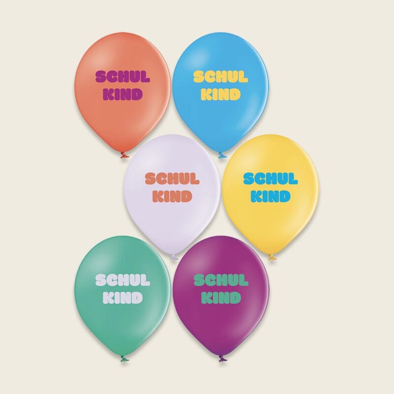 Luftballons "Schulkind" aus 100% Naturkautschuk – Rainbow – Bild 3