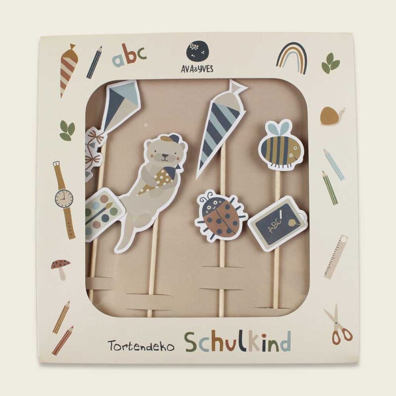 Ava&Yves - Cake Topper "Nature Kids" - Schulkind