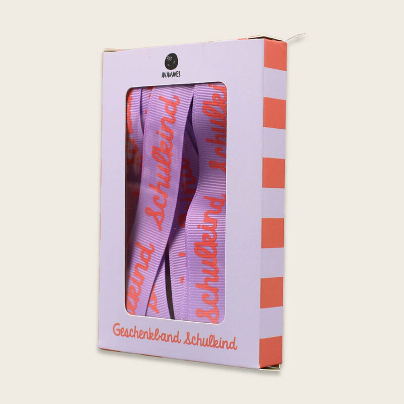 Geschenkband-Set „Schulkind“ – Flieder – Bild 2