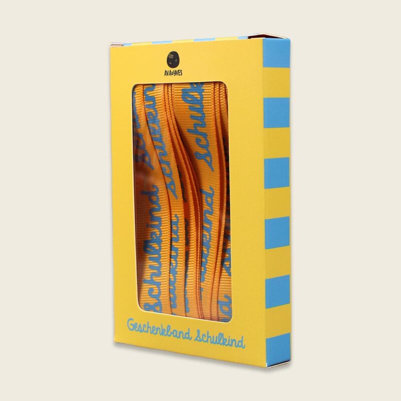 Geschenkband-Set „Schulkind“– Gelb – Bild 2