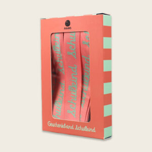 Ava&Yves - Geschenkband-Set „Schulkind“ (rosa mit Schrift in hellblau und 2 Bänder 5mm flieder / türkis)
