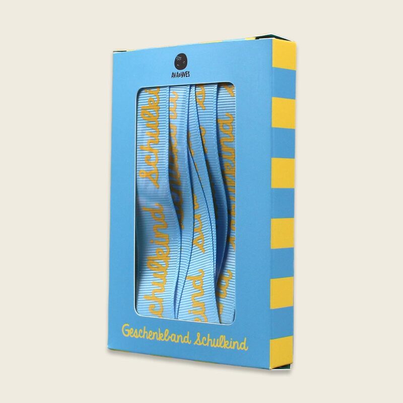 Geschenkband-Set „Schulkind“ – Türkis – Bild 2