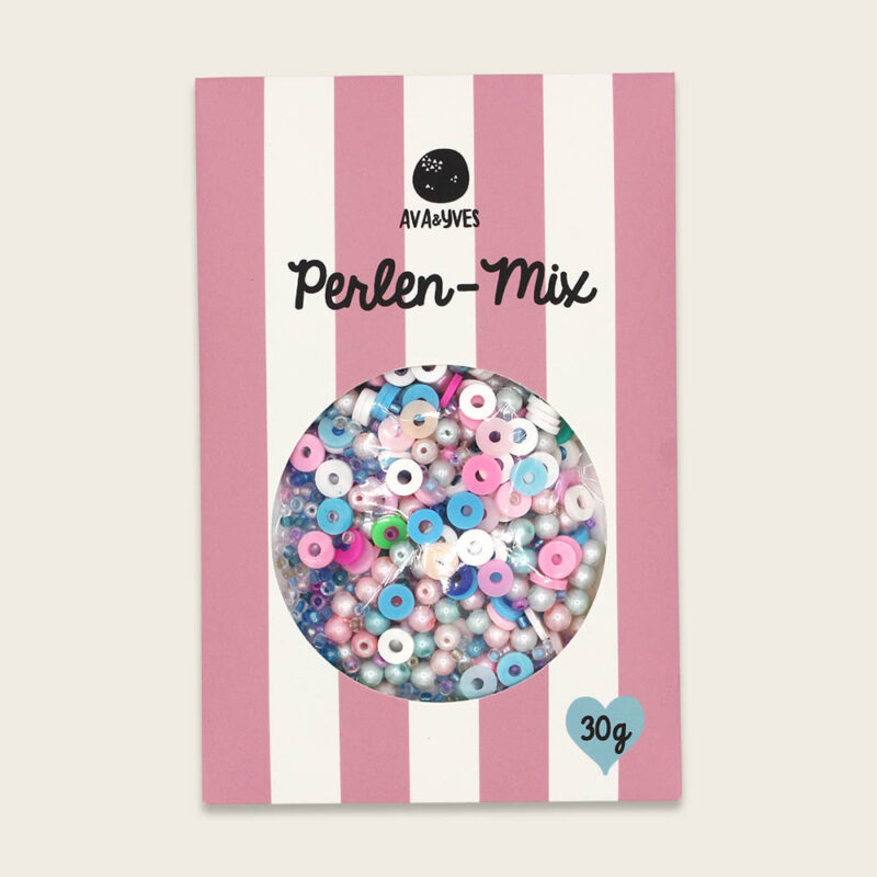 Perlen-Set "DIY" – Rosa / Blau – Bild 2