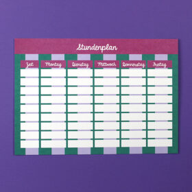 Ava&Yves - Stundenplan flieder / petrol / fuchsia - DIN A4