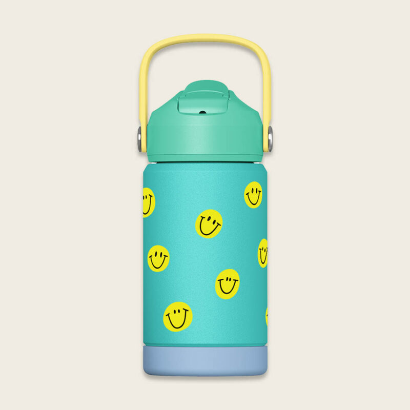 Trinkflasche "Smile" aus Edelstahl – Türkis – Bild 3