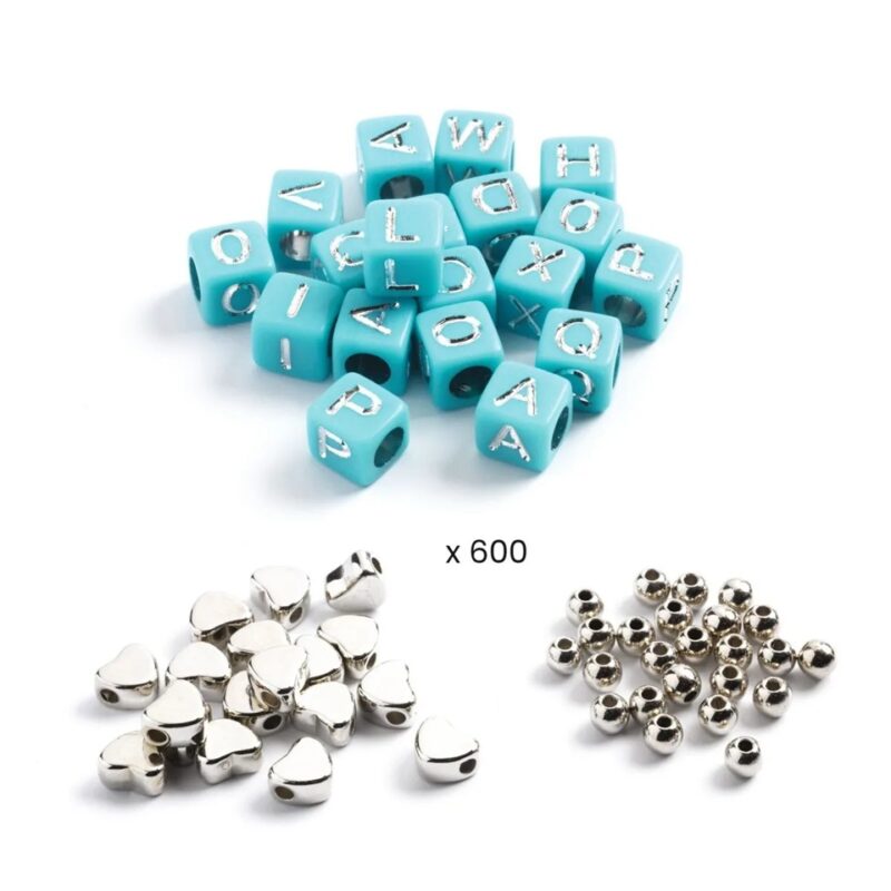Kreativ-Set "Schmuck basteln" – Buchstaben Silber – Bild 2