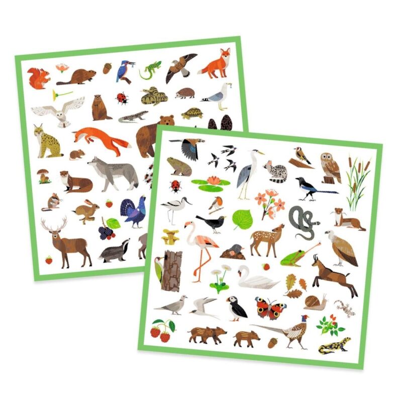 Set mit 160 Aufklebern "Sticker" - Tierwelt – Bild 2