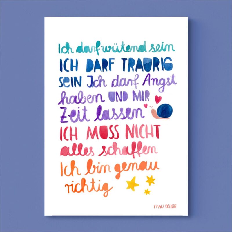 Frau Ottilie - Print A4 *Affirmation* (Ich darf...)
